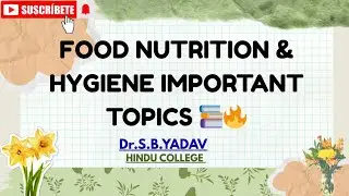 Co-Curricular Course: Food, Nutrition & Hygiene | B.A./B.Sc./B.Com | G.J.U. Moradabad