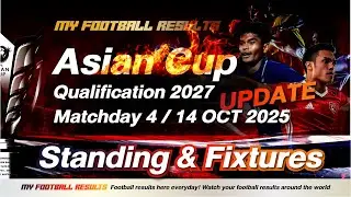 ОБНОВЛЕНИЕ!! Квалификация Кубка Азии АФК, тур 4/15 октября 2025 г. #asiancup2027 #asiancupqualifiers