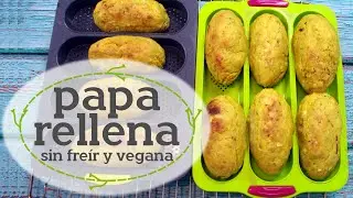 Deliciosa papa rellena saludable, sin freír y vegana