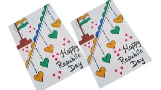 How to make Beautiful Tricolour Greeting Card #DIY#Happy Republic Day 