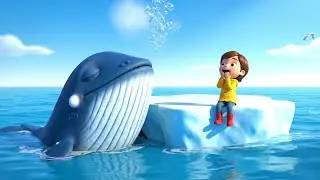 Sleepy Whale Slept on a Floating Iceberg 🐋❄️ | Nursery Rhymes & Kids Songs