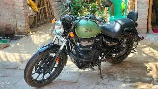 Royal Enfield meteor 350 fireball Matt green glows #Royal Enfield