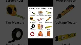 💡 LIST' OF ELECTRICIAN TOOLS ⚡🔌       #shorts #electrician #iti #electriciantools #tools