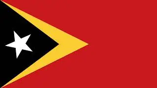 12 hours: Flag of Timor-Leste. Bandeira de Timor-Leste.