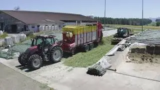 Grasernte 2. Schnitt | Valtra | Pöttinger | Ehrler Forst