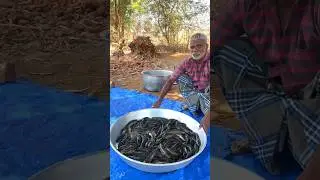 River Fish Fry | Snakehead Fish Cleaning and cooking | Food fun village #shorts