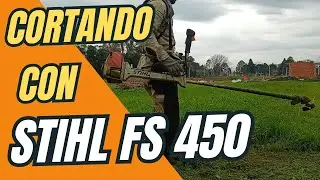 STIHL FS 450 CORTANDO PASTO CON TANZA 3mm #desmalezadora #stihl #desbrozadora