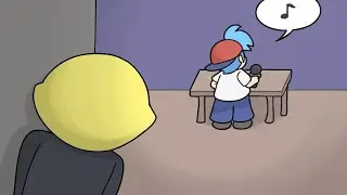 Lemon tries to scare Boy | FNF comic/animation