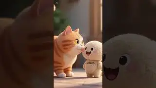 Persahabatan kucing oyen dan labubu imut #facts #cartoon #animation #anak #fyp #fypシ