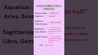 Zodiac Signs After a Breakup #astrology #zodiac