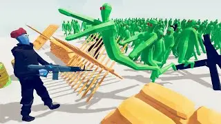 Zombie 100 Units vs Army Soldier - Totally Accurate Battle Simulator TABS
