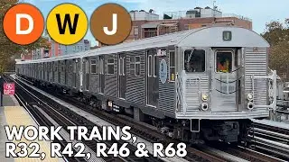 BMT West End: R46 & R68 (D) and (W) trains + R32, R42 & Work trains @ Fort Hamilton Parkway