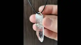 Raw Columbia Lemurian clear quartz pendant necklace, lustrous Lemurian  11.2g #healingcrystals