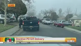 Stockton PD Gift Delivery, 9am
