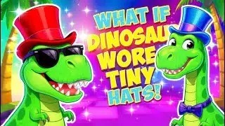 DINOSAURS WORE TINY HATS #kids #fun #animation #dinosaur