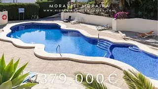 TOURING 379 000€ | 3-BEDROOM BUNGALOW FOR SALE IN MORAIRA WITH TERRACE AND VIEWS NEAR CALA ANDRAGÓ