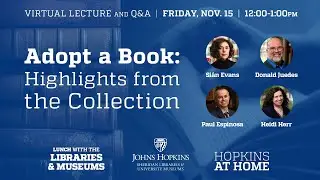 Lunch with the Libraries & Museums | Adopt A Book: Highlights from the Collection