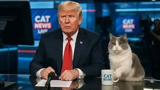 Трамп выходит в прямой эфир, но новостным шоу заправляет кот