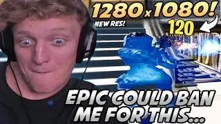 Tfue RISKS Getting His Fortnite Account BANNED After Finally Going Back To STRETCHED RES!