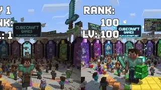 I Survived 100 Days on CubeCraft - (Rank 1 to 100 Challenge!)