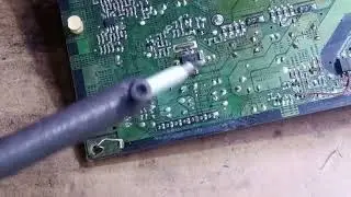 PERBAIKAN LCD TOSHIBA 40PB10E DENGAN KERUSAKN LAMPU STANBY HIJAU TAPI MATI