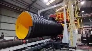 Produksi Pipa HDPE Spiral Diameter 2,1 meter