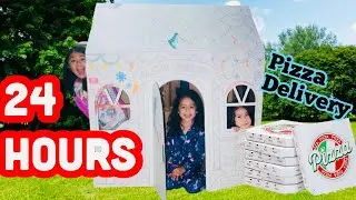 24 Hours Box Fort Survival Challenge!!!