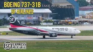 Aircraft Take Offs | Boeing 737-31B(SF) SF Airlines | Plane Spotting Aviation In Airport