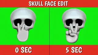 Skull face green screen template edit | Skull Template new
