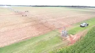 Rabit Ridge Farms Unadilla Ga. Valley Pivot Watering Corn and Cotton. 2016