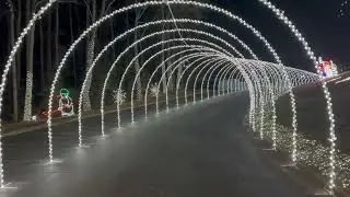 Drive-Through Christmas Light Tunnel for Buses | Commercial Holiday Display
