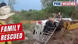 Mother, Child Rescued After Flood Overturns truck In New Mexico