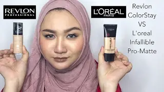 Revlon ColorStay VS Loreal Infallible Pro-Matte | Foundation Battle | Bahasa Indonesia | Diendiana