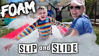 BIGGEST FOAM MESS Ever - GIANT Slip n Slide!