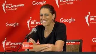 Stephanie White pregame before Indiana Fever at Las Vegas Aces Game 5