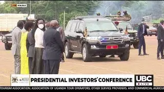 MUSEVENI'S ARRIVAL AT THE PRESIDENTIAL INVESTORS' CONFERENCE, KOLOLO