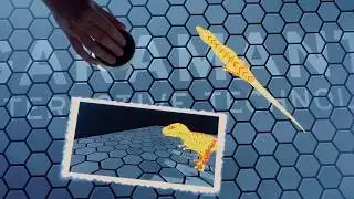 interaktive 3D-Dinosaurier auf Multitouch-Scanner-Table