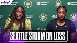 🗣️ Seattle STORM react to LOSS vs. Las Vegas ACES | Press Conference | Yahoo Sports