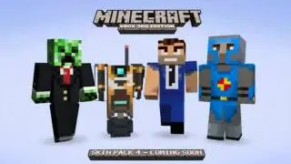 Minecraft Xbox 360   Skin Pack 4   Dressed Up Creeper + Borderlands