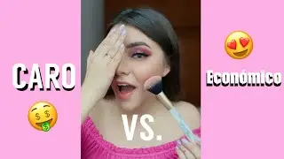Maquillaje CARO vs ECONÓMICO (mismo look ) TE SORPRENDERÁS 😱 // Anel Flynn
