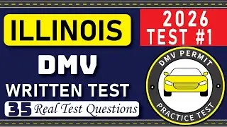 Практический тест DMV штата Иллинойс 2026 | 35 реальных вопросов и ответов к экзамену на получени...
