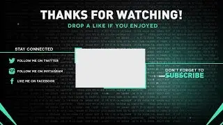 FREE Outro template#8 | Photoshop