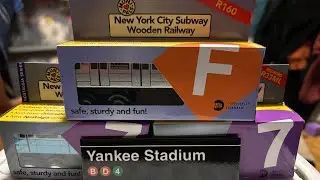 Unboxing R33ML (7) Local, R33WF {7￼} Express, R160 Diamond {F} Express Train, Yankee Stadium Magnet