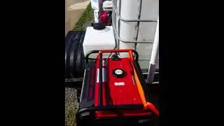 Pressure washing trailer set up