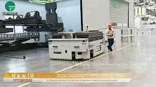 Steering 15 Tons Battery Drive Trackless Transfer Cart with Hydraulic Lifting Platform#machine