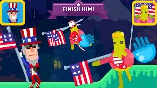 Bowmasters Epic Battle! Level 200 Crazy Sam vs King Octopus 🔥
