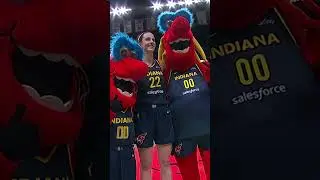 Caitlin Clark and Lil Freddy Share a Cute Moment Pregame | Indiana Fever