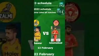 Peshawar zilmi PSL 8 ❤️ matches schedule ❣️