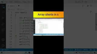 Array shorts in c | sameercoding