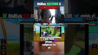 OhRisk WATCHES A FAN MEME EDIT (live stream shorts streamer) #shorts